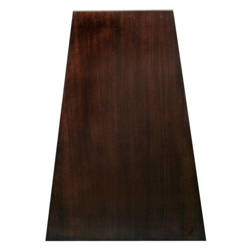 Leick Laurent Solid Wood Wedge Table in Chocolate Cherry