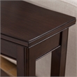 Leick Laurent Solid Wood Wedge Table in Chocolate Cherry