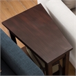 Leick Laurent Solid Wood Wedge Table in Chocolate Cherry