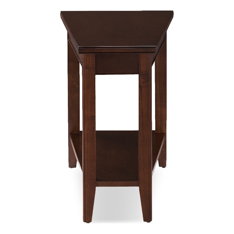 Leick Laurent Solid Wood Wedge Table in Chocolate Cherry