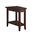 Leick Laurent Solid Wood Wedge Table in Chocolate Cherry