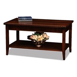 Leick Laurent Small Solid Wood Coffee Table in Chocolate Cherry
