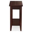 Leick Furniture Laurent Solid Wood Rectangular End Table in Chocolate Cherry