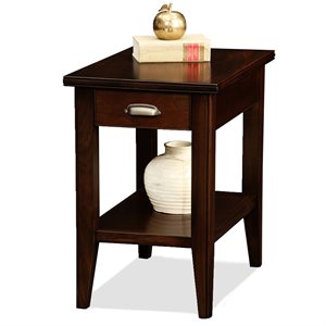 leick furniture laurent end table in chocolate cherry