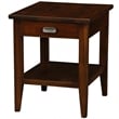 Leick Furniture Laurent Solid Wood Square End Table in Chocolate Cherry