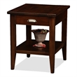 Leick Furniture Laurent Solid Wood Square End Table in Chocolate Cherry