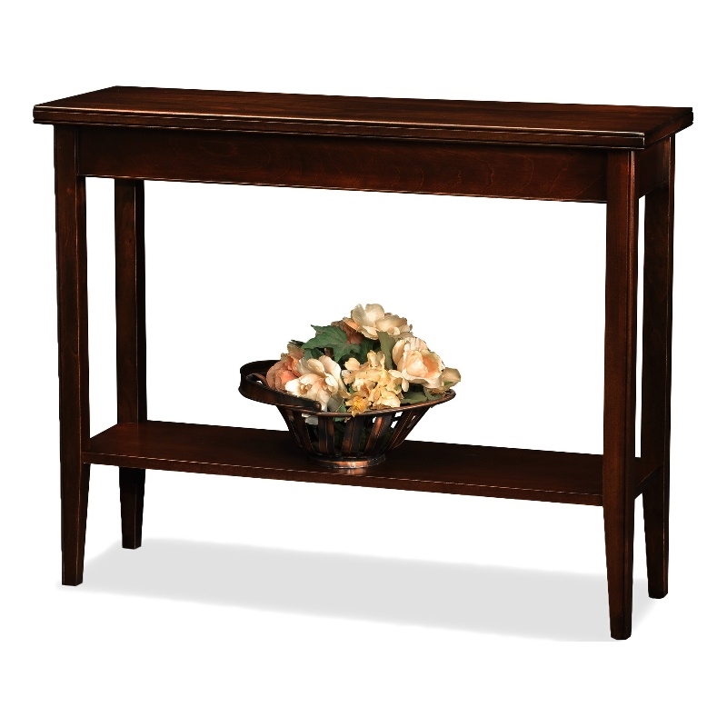 Leick Laurent Small Solid Wood Coffee Table in Chocolate Cherry Cymax
