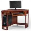 Leick Furniture Corner Computer Desk in Mission Oak