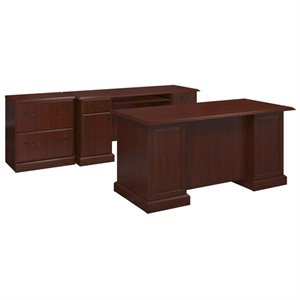 kathy ireland Office by Bennington Manager's Desk Office Suite Cherry