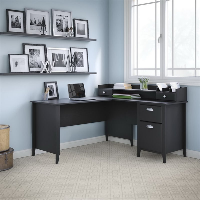 Kathy Ireland by Bush Connecticut 60" L Desk in Black ...