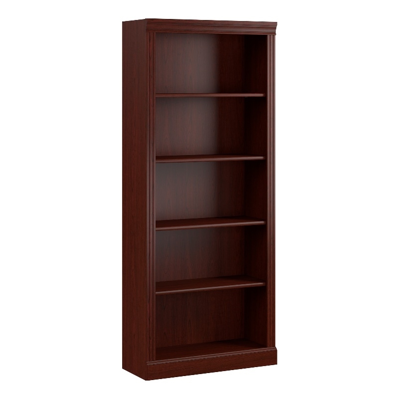 Bush Business Furniture Arlington Tall 5 Shelf Bookcase in Harvest