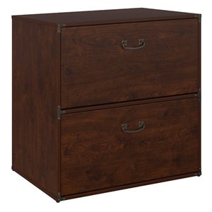 Ironworks 2 Drawer Lateral File Cabinet in Coastal Cherry - Engineered Wood