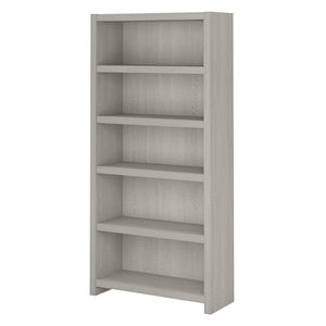 Office by kathy ireland Echo 5 Shelf Bookcase in Gray Sand - Engineered Wood