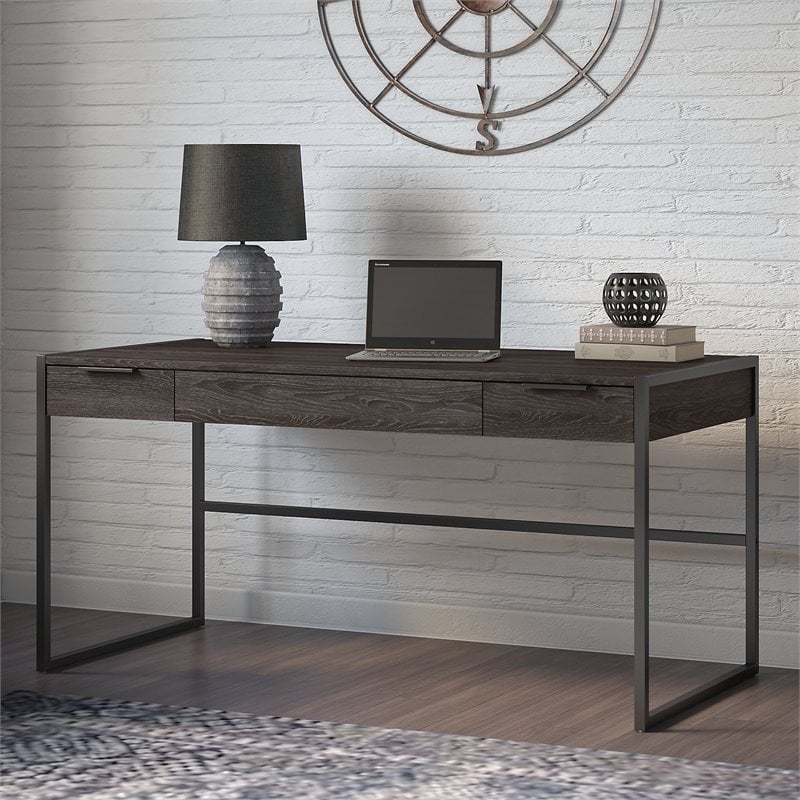 Office By Kathy Ireland Atria 60w Writing Desk With Drawers In