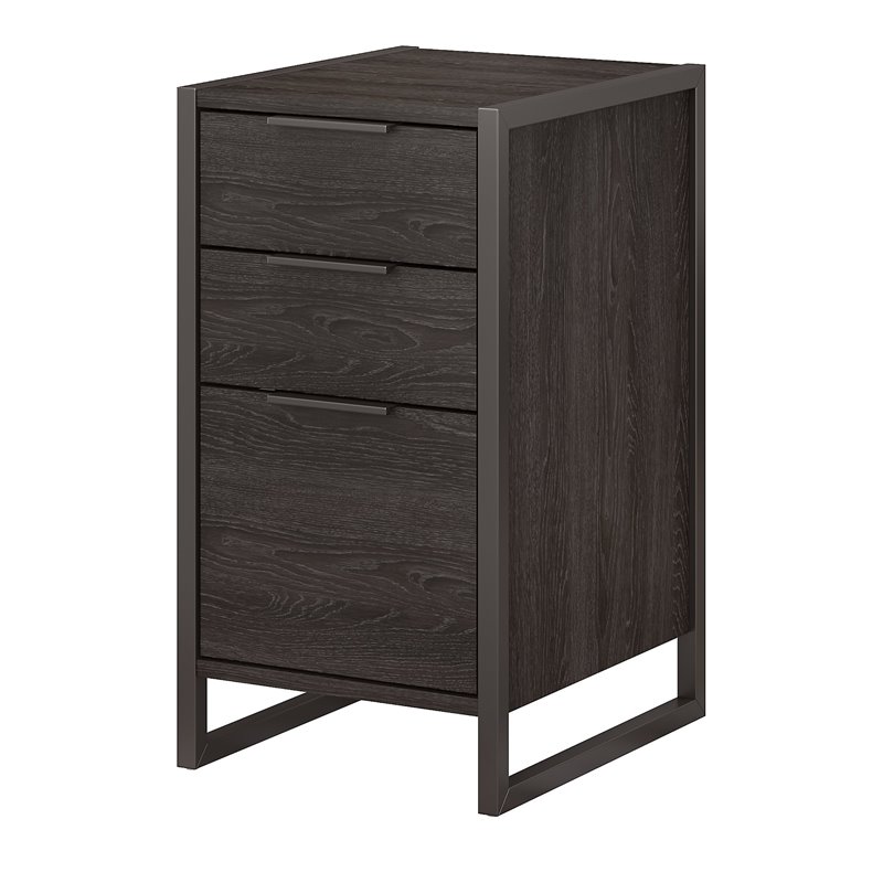 Office By Kathy Ireland Atria 3 Drawer File Cabinet In Charcoal