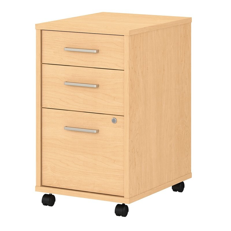 Office by kathy ireland Method 3 Drawer Mobile File Cabinet in Natural ...