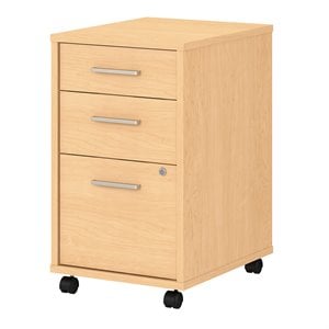 Office by kathy ireland Method 3 Drawer Mobile File Cabinet in Natural Maple