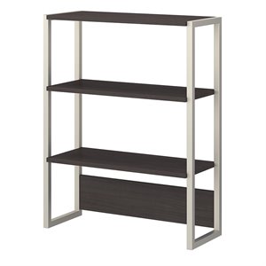 Office by kathy ireland Method Bookcase Hutch in Storm Gray