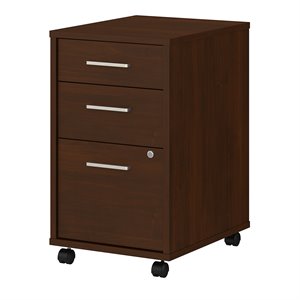 Office by kathy ireland Method 3 Drawer Mobile File Cabinet in Century Walnut