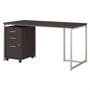 Kathy Ireland Office By Bush Method 60W Desk With 3 Drawer Mobile Pedestal