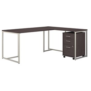Office by kathy ireland Method 72W L Shaped Desk with Mobile File Cabinet
