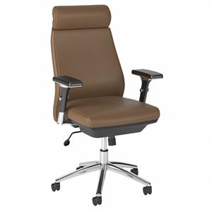 method high back leather executive chair in saddle tan