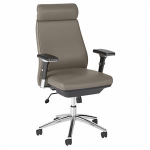 method high back leather executive chair in washed gray