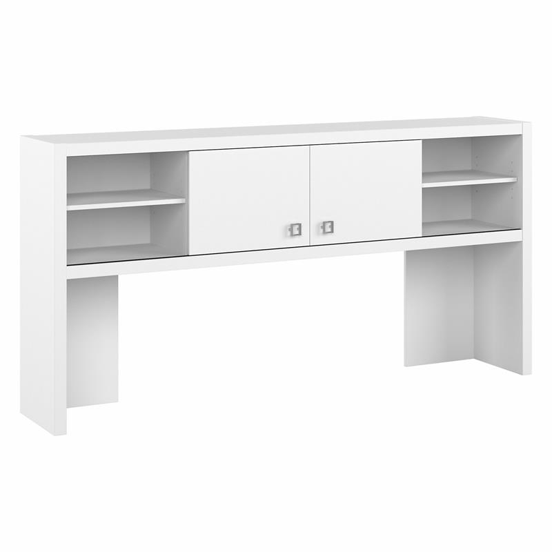 Echo 72w Desk Hutch In Pure White - Engineered Wood 