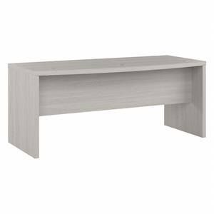 Echo 72W Bow Front Desk in Gray Sand - Engineered Wood