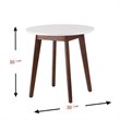 Holly & Martin Oden Dining Table in White with Burnt Oak