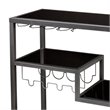 Holly & Martin Zephs Bar Cart in Gunmetal Gray with Black Glass