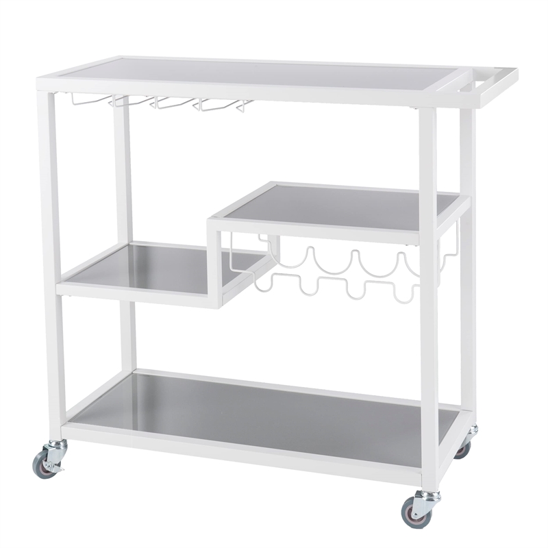 Holly & Martin Zephs Bar Cart in White