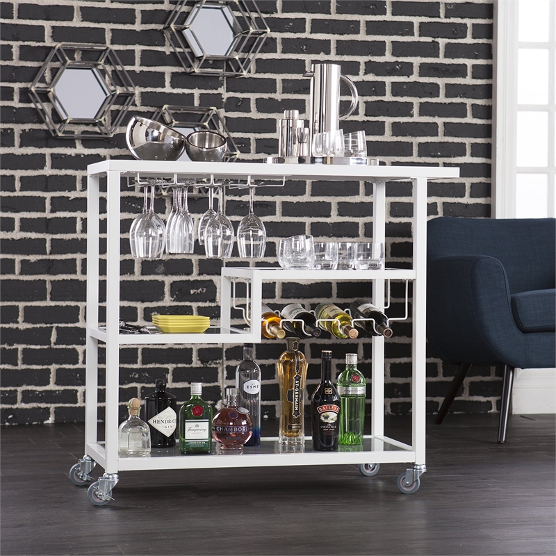 Holly & Martin Zephs Bar Cart in White