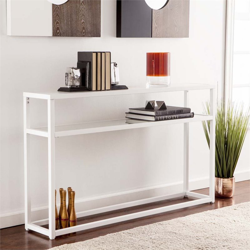 Holly Martin Baldrick Narrow Console Table In White Ck7583