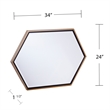 Holly & Martin Whexis Metal Wall Mirror in Champagne Gold