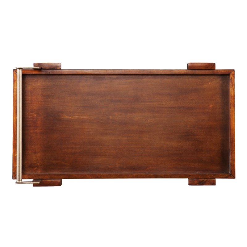 Holly and Martin Zhori Bar Cart in Dark Tobacco and Aged ...