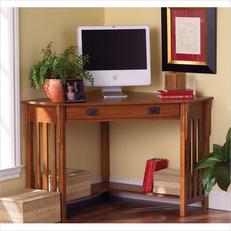 Corner Computer Desk Mission Oak Ho6641 Corner Computer Desk Mission Oak Ho6641