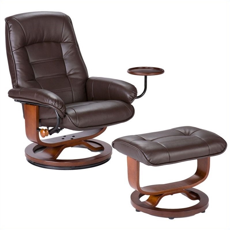 Bonded Leather Recliner And Ottoman Coffee Brown Up1373rc Bonded Leather Recliner And Ottoman Coffee Brown