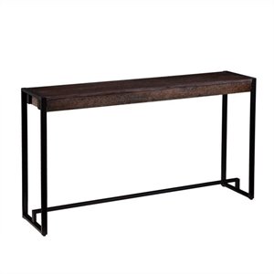 holly & martin macen console table in burnt oak and black