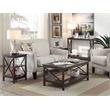 Convenience Concepts Oxford Coffee Table with Shelf in Espresso Wood Finish