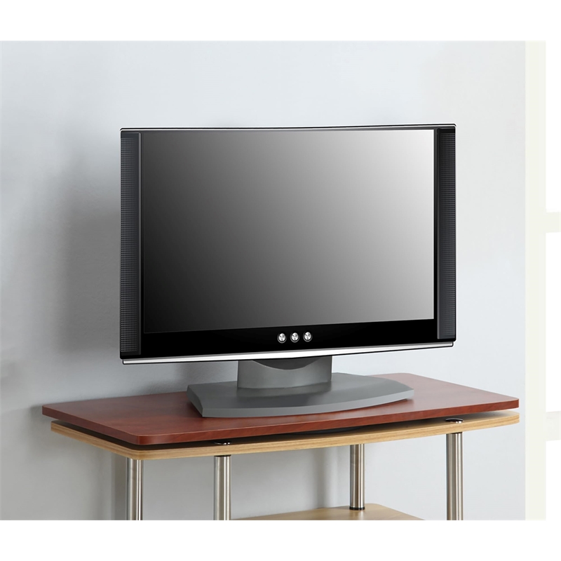 Convenience Concepts Designs2Go XL Single-Tier TV Swivel in Cherry Wood Finish