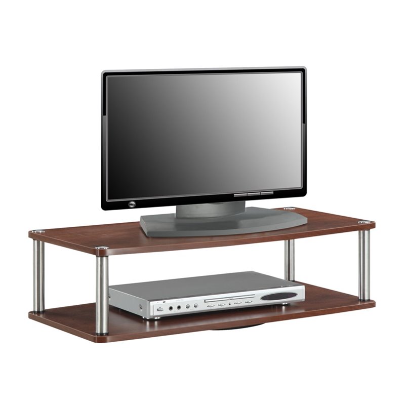 Convenience Concepts Designs2Go XL TwoTier TV Swivel in Cherry Wood