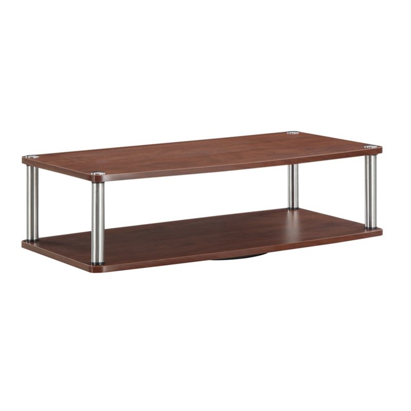 Convenience Concepts Designs2Go XL TwoTier TV Swivel in Cherry Wood