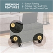 Convenience Concepts Designs4Comfort Storage Ottoman in Gray Fabric