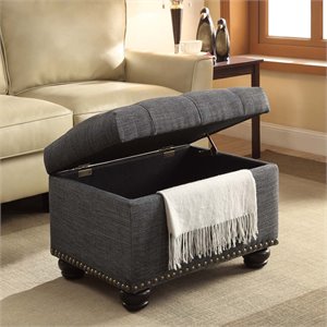 Storage Ottoman in Gray
