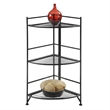 Convenience Concepts Designs2Go Corner Plant Stand in Black Metal Frame Finish