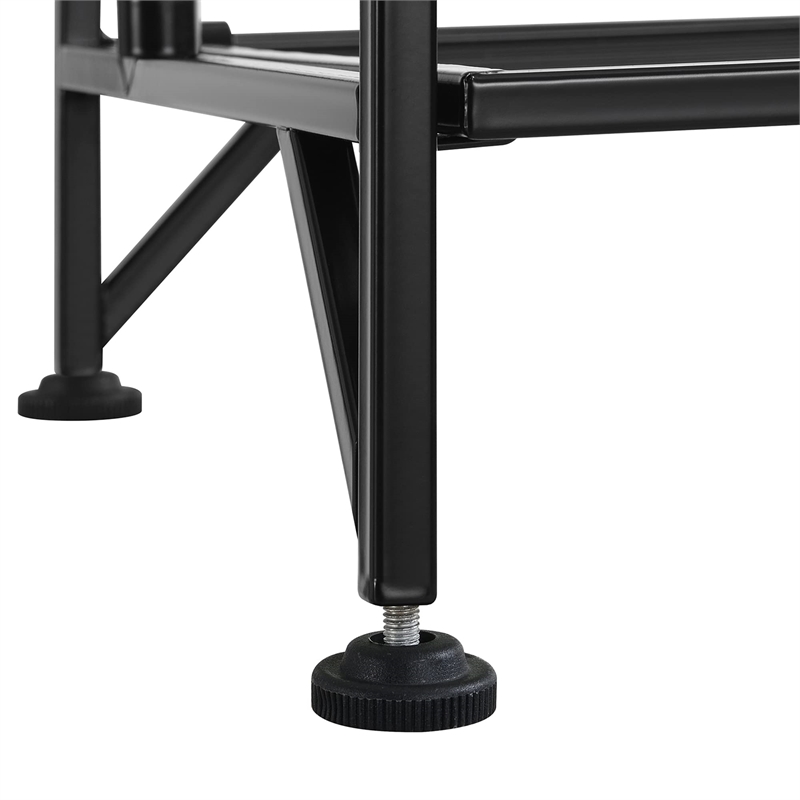 Convenience Concepts Designs2Go Corner Plant Stand in Black Metal Frame Finish