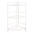 Convenience Concepts Designs2Go Corner Plant Stand in White Metal Frame Finish