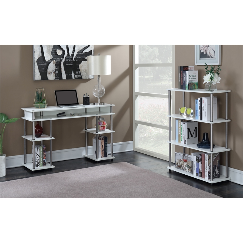 Convenience Concepts Designs2Go Writing Desk in White Wood Finish