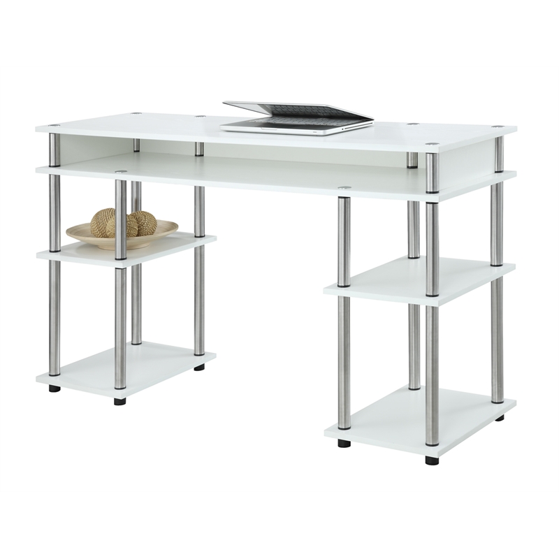 Convenience Concepts Designs2Go Writing Desk in White Wood Finish